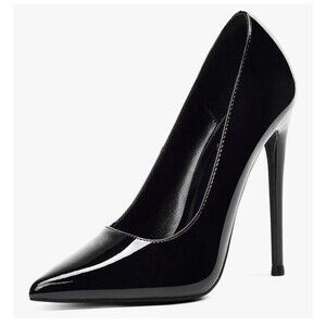 Elisabet Tang Womens Pumps 12cm/4.7 Inch Stiletto Heels Pointed Toe Black Size 7